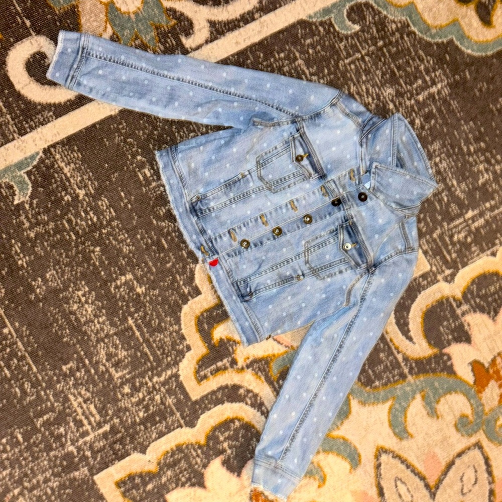 Matilda Jane polka dot jean jacket.